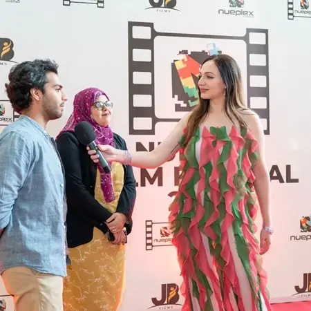 Zarmeena Ikram as a host for Nueplex Film Festival