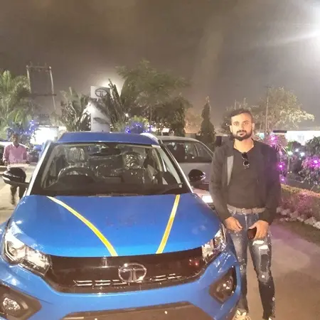 Akash Deep with his Tata Nexon