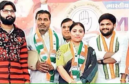 Anirudhsinh Jadeja and Naynaba campaigning for congress