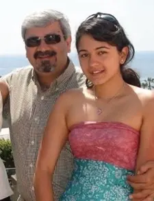 anjali merchant with father viren merchant