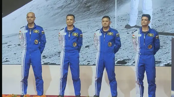 four astronauts introduced