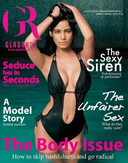 poonam pandey on the cover of gladrags
