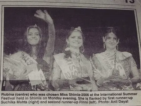 rubina dilaik miss shimla 2006