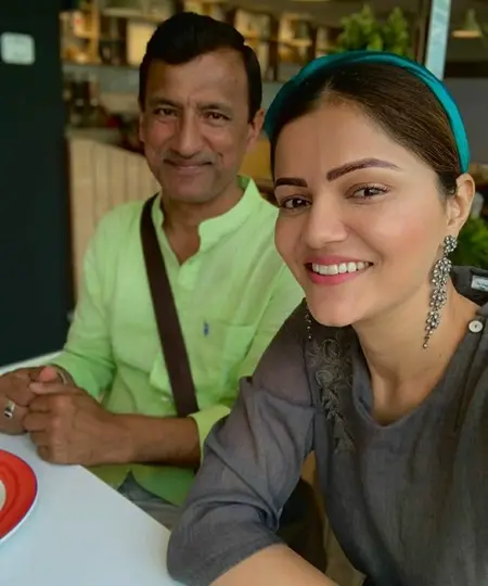 rubina dilaik with father gopal dilaik