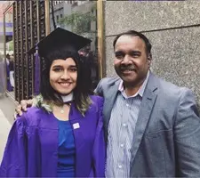 samyuktha viswanathan with her father