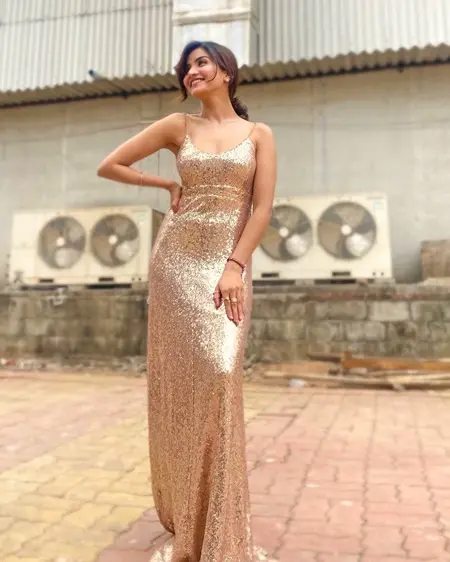 Vani Nayak in the golden dress which made her famous