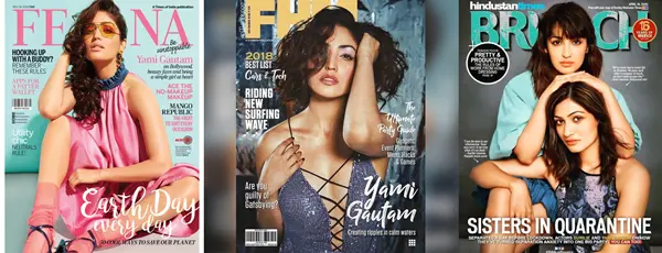 yami gautam on cover pages