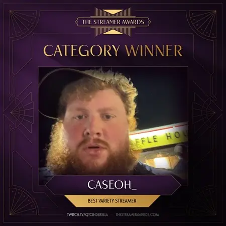 CaseOh wins Best Variety Streamer award