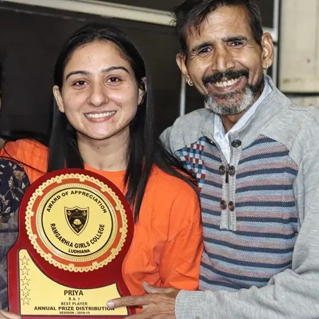 judoka priya sharma with father ram nivas