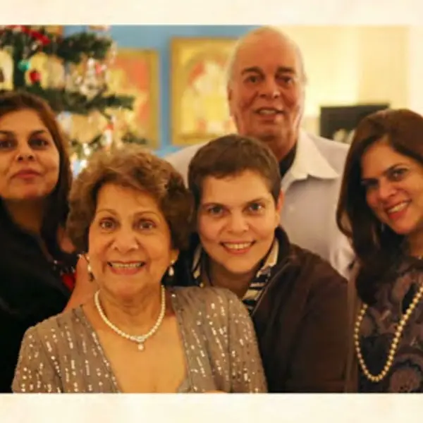 ranga bedi with his wife and daughters