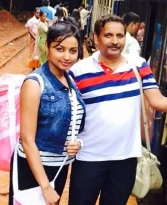 reecha sinha with father rajkumarprasad sinha