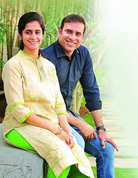 VVS Laxman with wife G. R. Sailaja