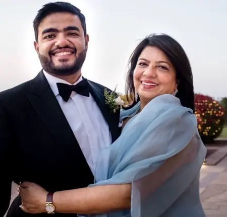 madhu chopra with son siddharth chopra