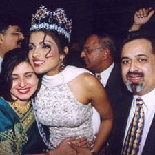 priyanka chopra with rajesh and ranju chopra