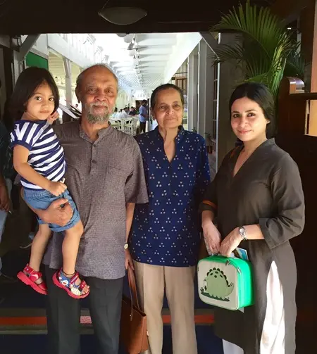 antara mali with in-laws john and zakiya kurrien