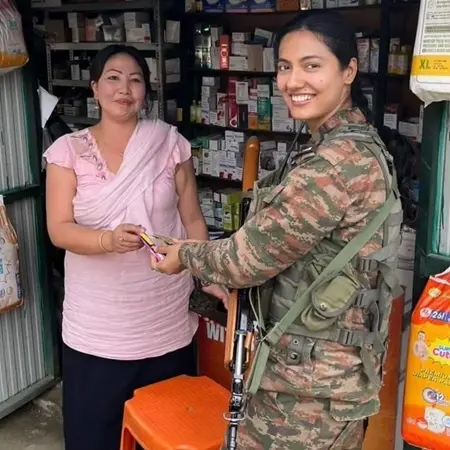 major khushboo patani in army uniform